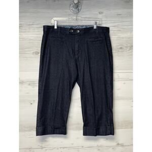 Bandolino Pants Womens 16 Maureen Comfort Stretch Waistband Cropped Denim Blue
